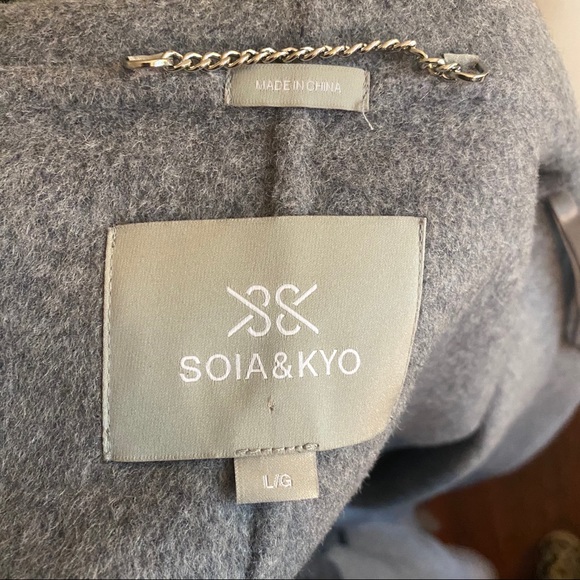 Soia & Kyo Simonne Open Front Wool Blend Coat NEW - Picture 6 of 9